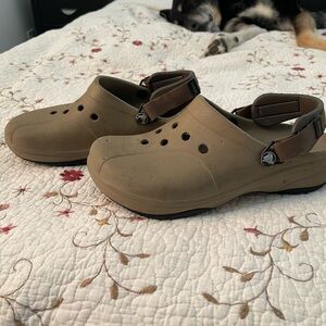 Crocs Brown Clogs with Adjustable Strap